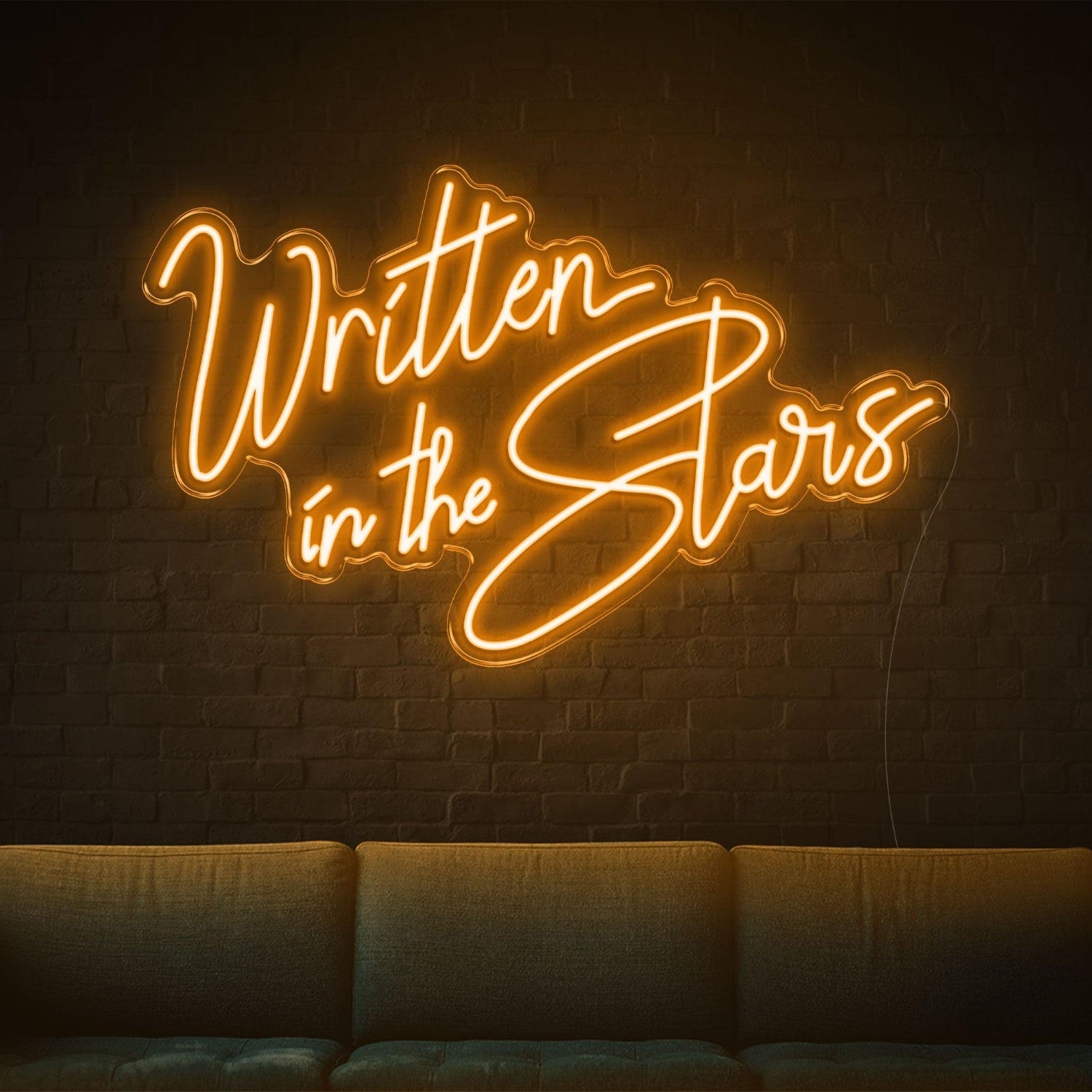 Written In The Stars White Led Neon Sign For Modern Indoor Wall Decor | Shineneon