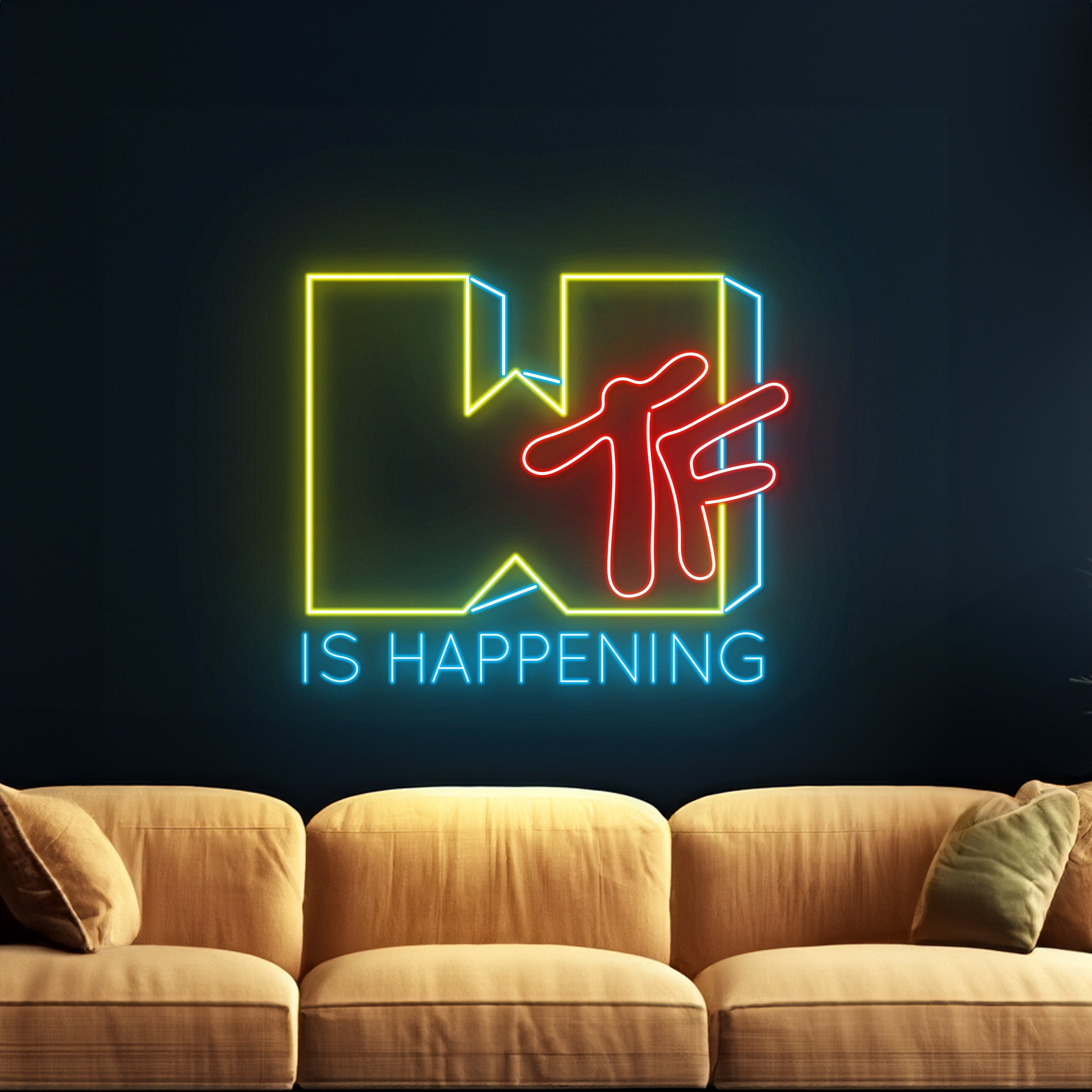 Wtf Is Happening Neon Sign Personalized Name Neon Sign | Shineneon