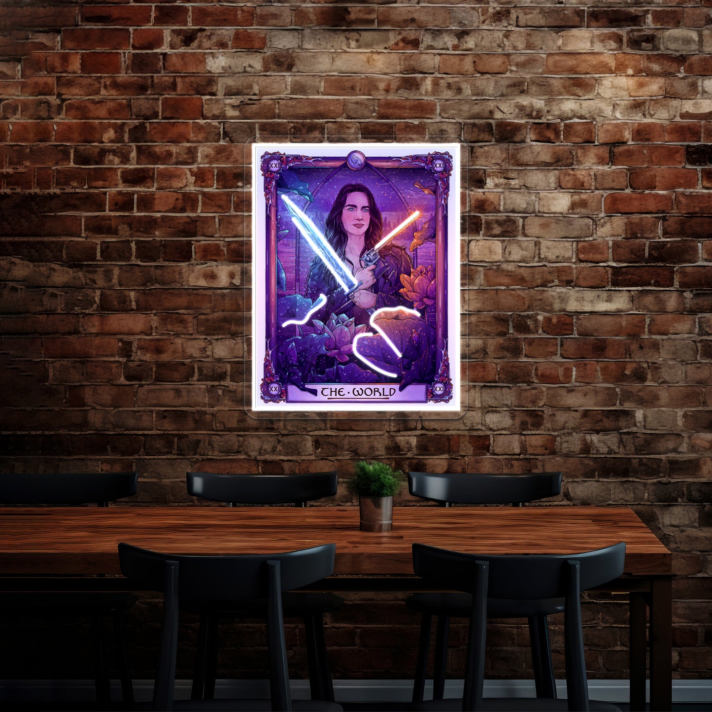 Wynonna The World Wynonna Earp Tarot Artwork Led Neon Signs