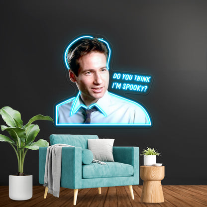 X Files Spooky Mulder Artwork Led Neon Signs