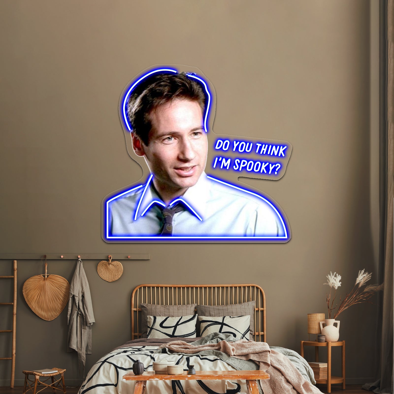 X Files Spooky Mulder Artwork Led Neon Signs | Shineneon