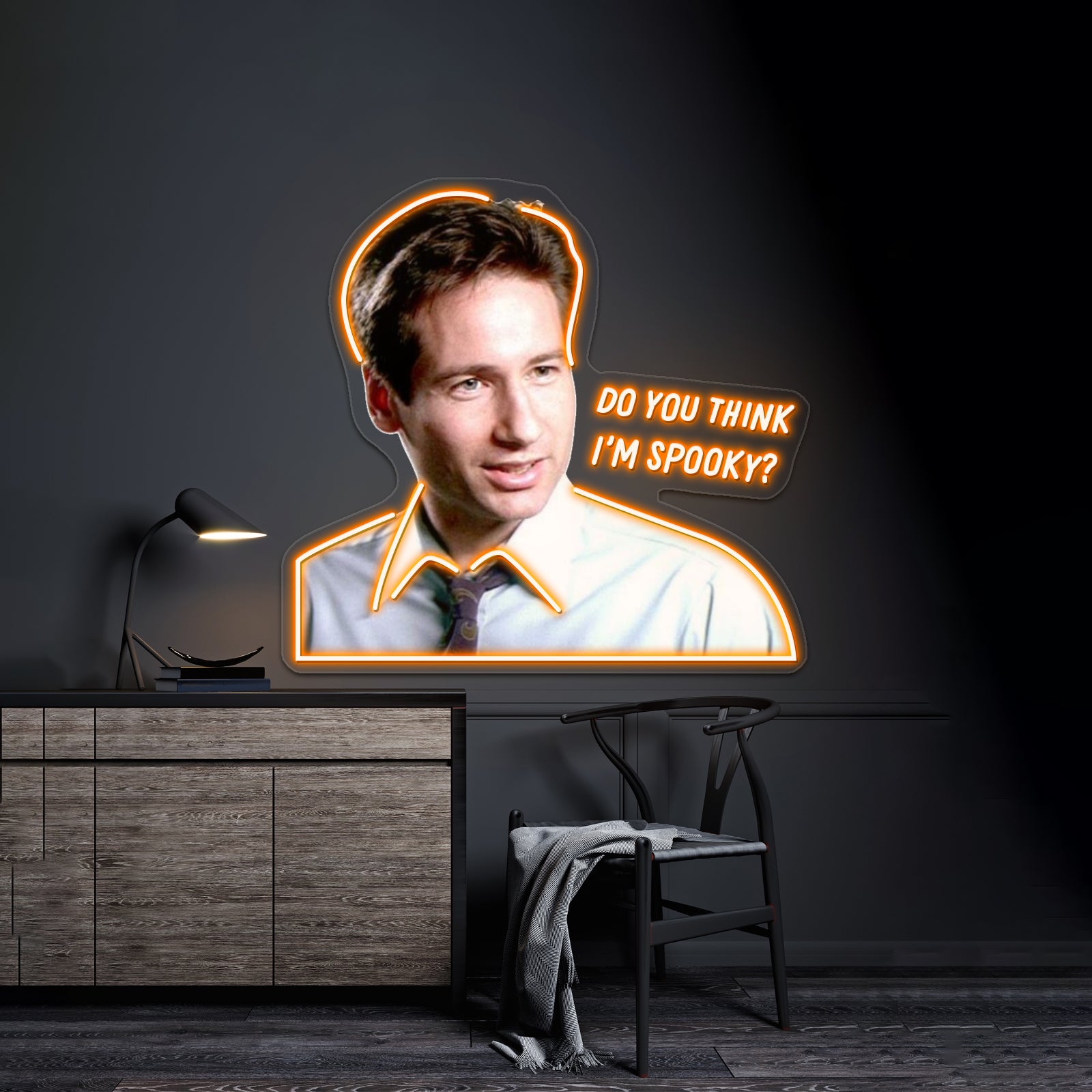 X Files Spooky Mulder Artwork Led Neon Signs | Shineneon