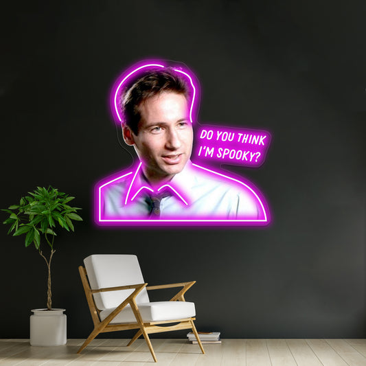 X Files Spooky Mulder Artwork Led Neon Signs