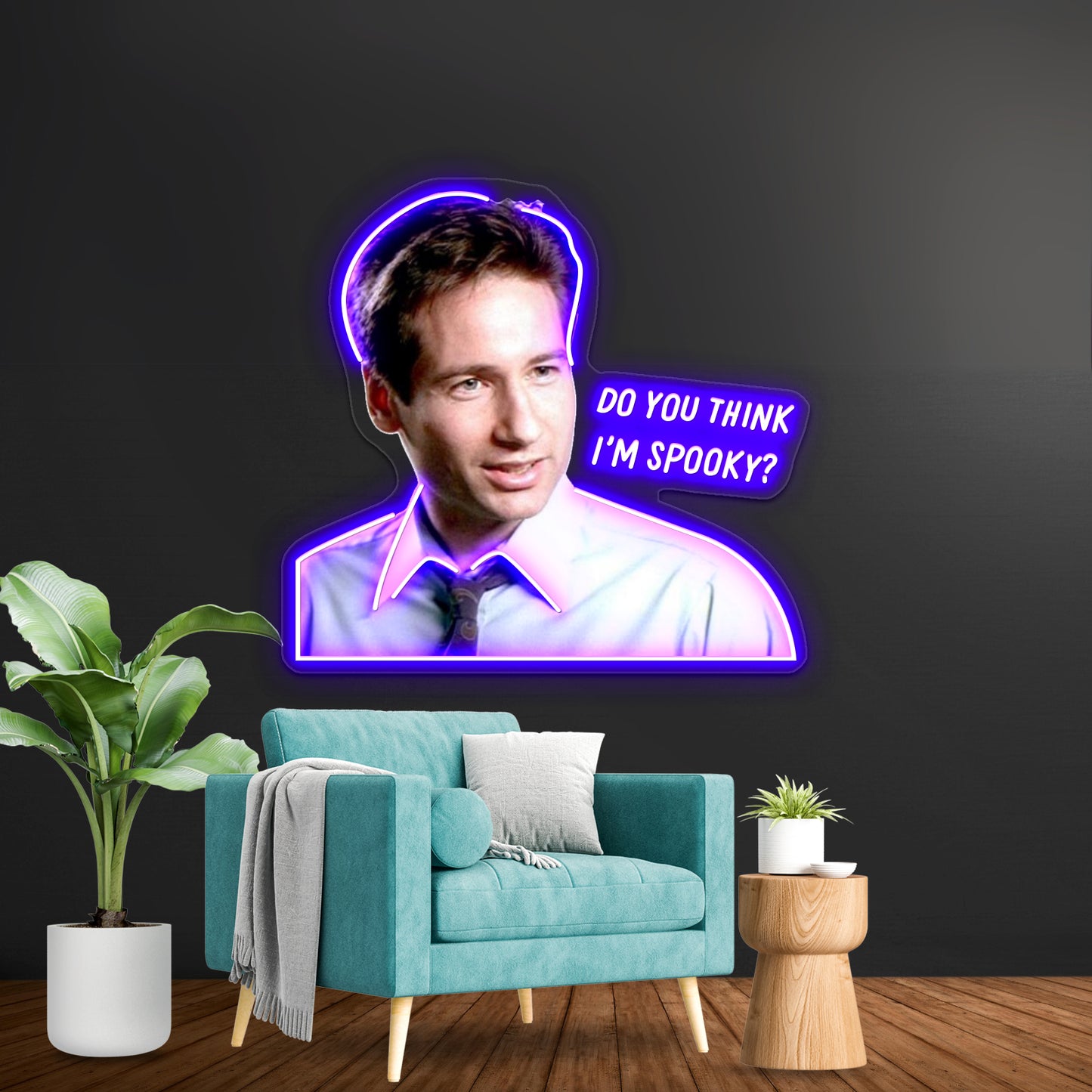 X Files Spooky Mulder Artwork Led Neon Signs