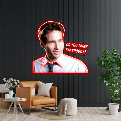 X Files Spooky Mulder Artwork Led Neon Signs