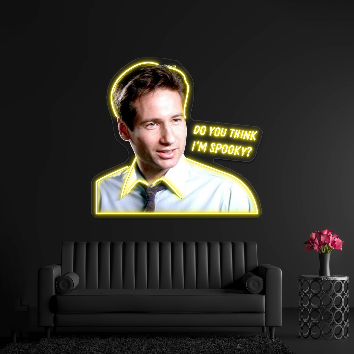 X Files Spooky Mulder Artwork Led Neon Signs