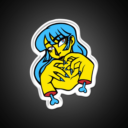 X Girl No Background Nail Salon Led Neon Sign Rgb Color - Shineneon
