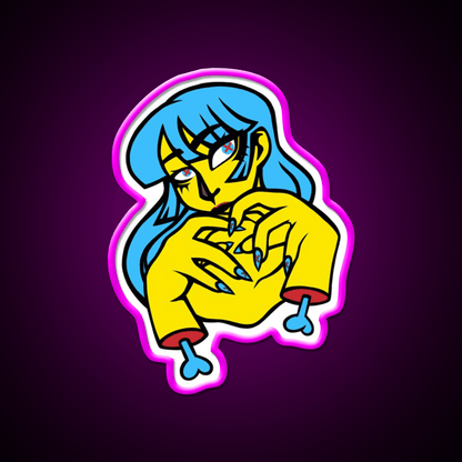 X Girl No Background Nail Salon Led Neon Sign Rgb Color - Shineneon