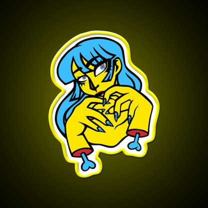 X Girl No Background Nail Salon Led Neon Sign Rgb Color - Shineneon