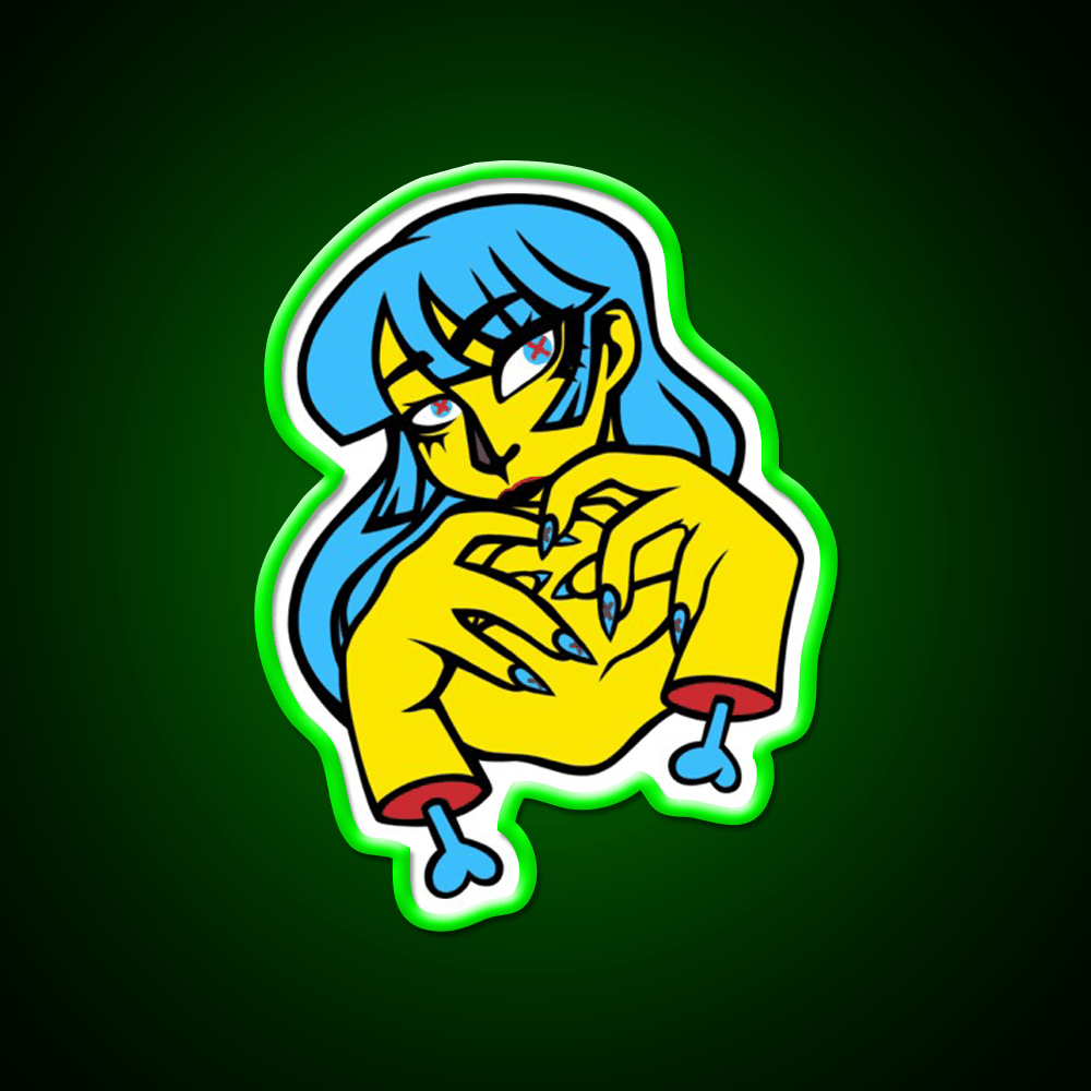 X Girl No Background Nail Salon Led Neon Sign Rgb Color - Shineneon