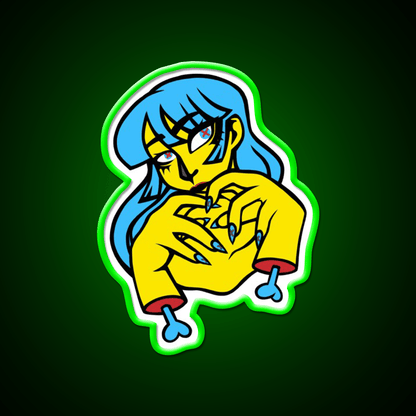 X Girl No Background Nail Salon Led Neon Sign Rgb Color - Shineneon