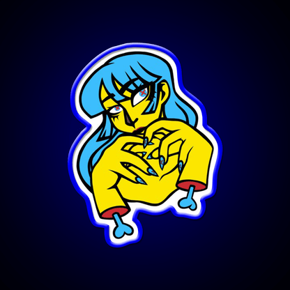 X Girl No Background Nail Salon Led Neon Sign Rgb Color - Shineneon