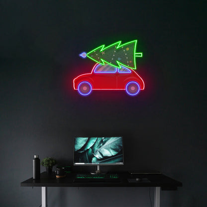 Xmas Is Coming Led Neon Acrylic Artwork For Sale - Shineneon