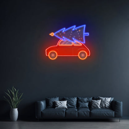 Xmas Is Coming Led Neon Acrylic Artwork For Sale - Shineneon