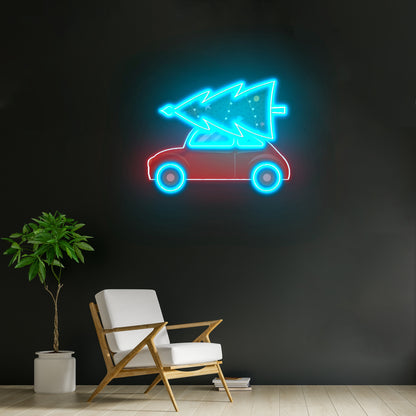 Xmas Is Coming Led Neon Acrylic Artwork For Sale