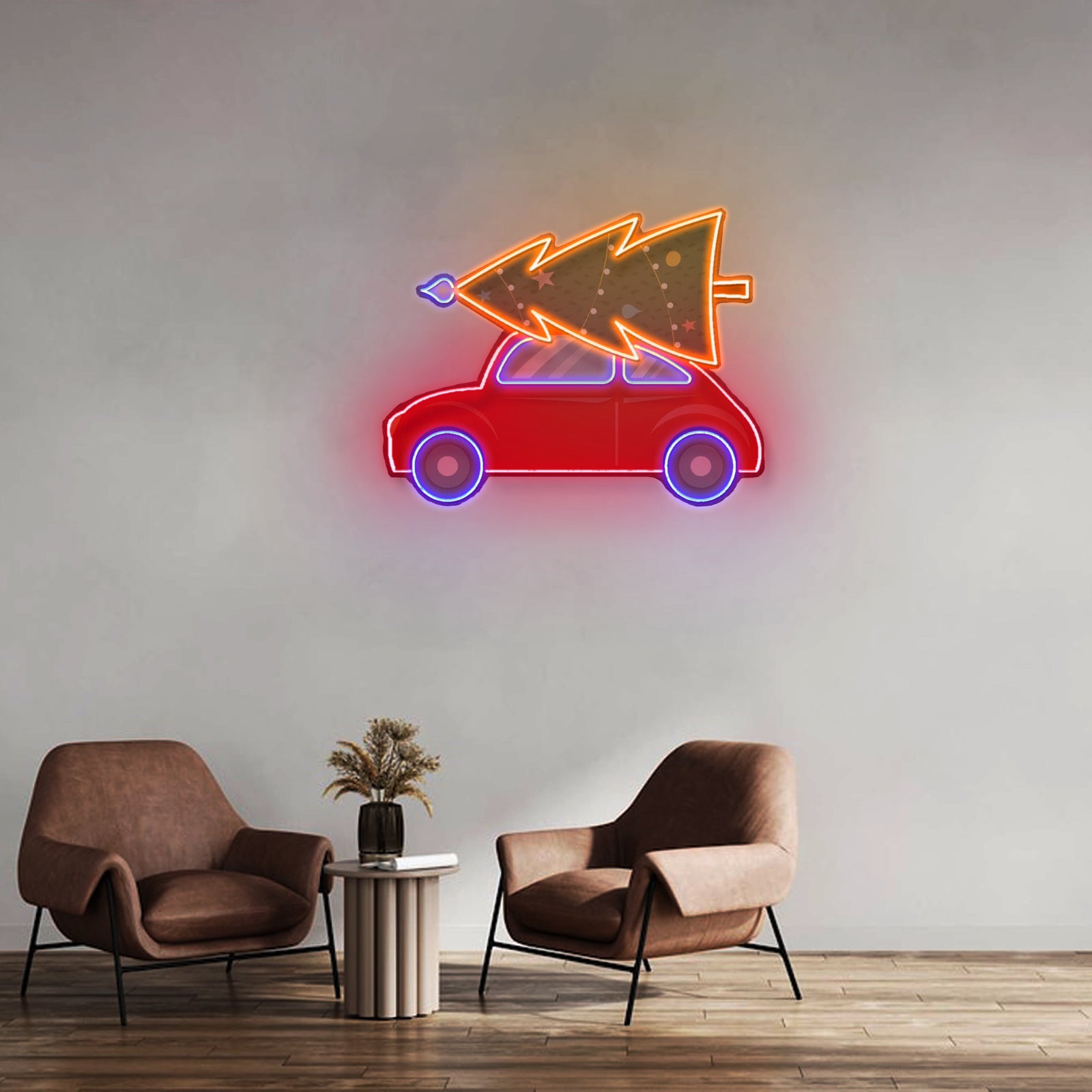 Xmas Is Coming Led Neon Acrylic Artwork For Sale