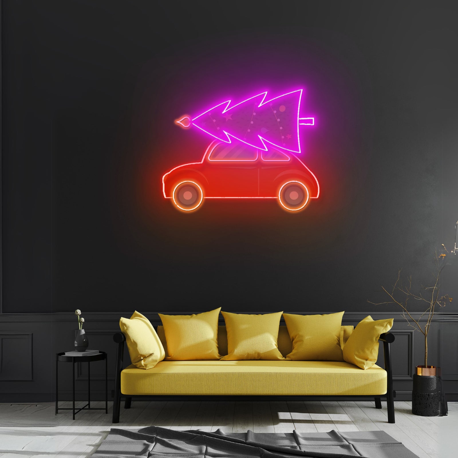 Xmas Is Coming Led Neon Acrylic Artwork For Sale