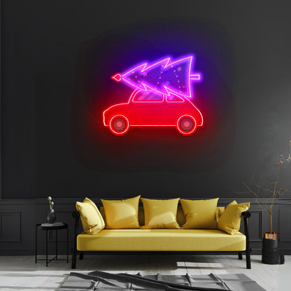 Xmas Is Coming Led Neon Acrylic Artwork For Sale