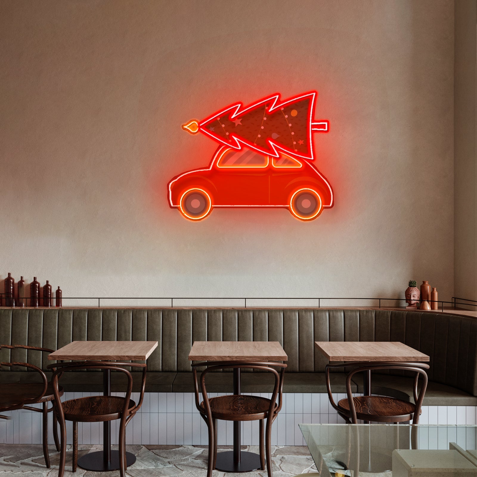 Xmas Is Coming Led Neon Acrylic Artwork For Sale