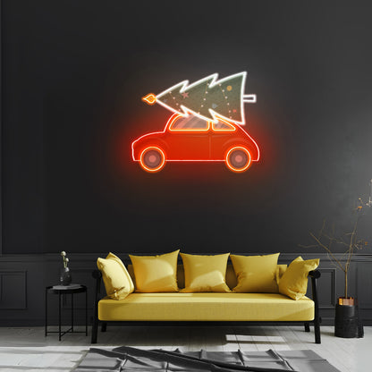 Xmas Is Coming Led Neon Acrylic Artwork For Sale