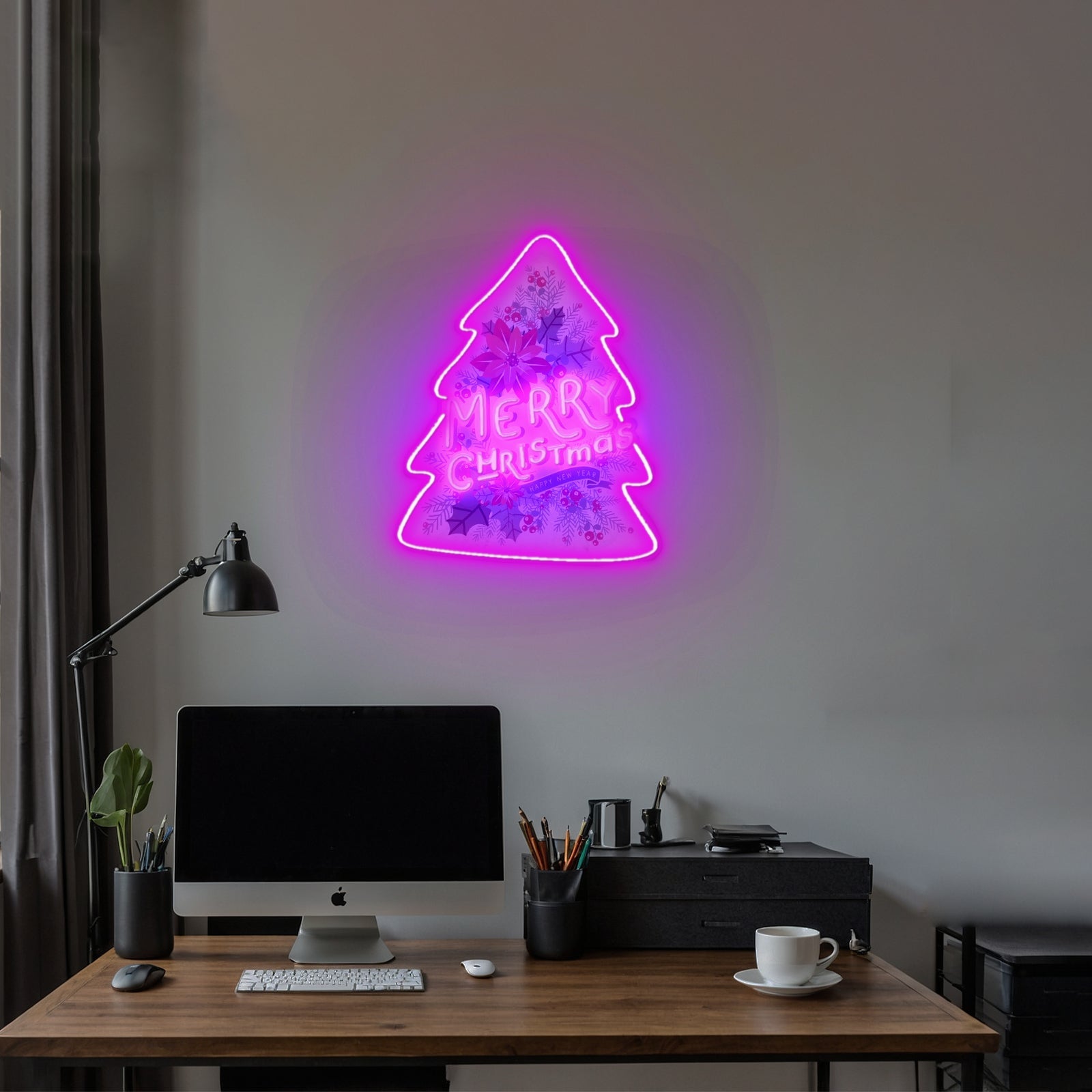 Xmas On Tree Led Neon Acrylic Artwork For Sale - Shineneon
