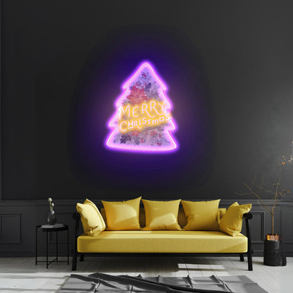 Xmas On Tree Led Neon Acrylic Artwork For Sale - Shineneon
