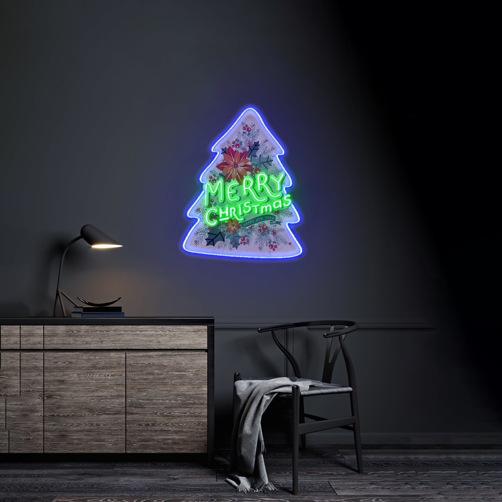 Xmas On Tree Led Neon Acrylic Artwork For Sale - Shineneon