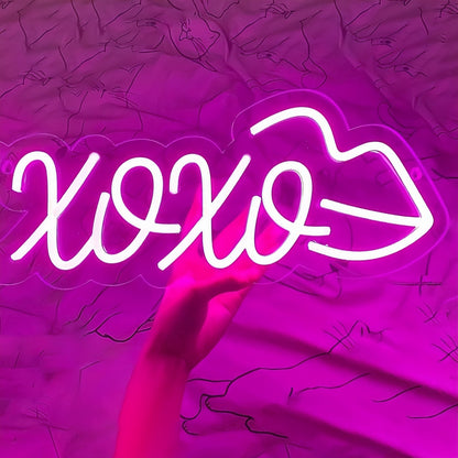 Xoxo Red Lips Wedding Neon Sign | Shineneon