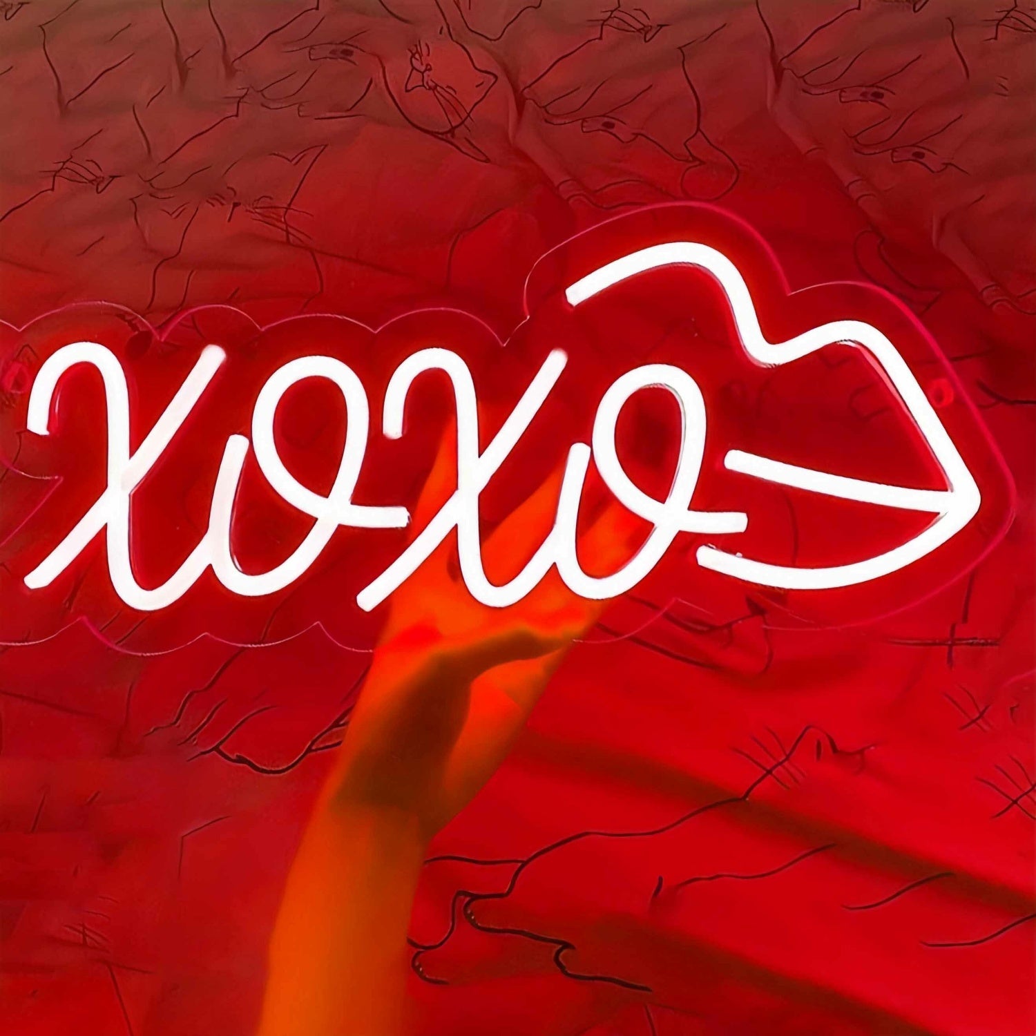 Xoxo Red Lips Wedding Neon Sign | Shineneon