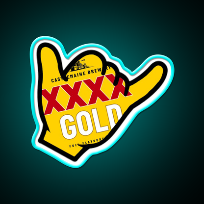 Xxxx Gold Beer Bar Decor Led Neon Sign Rgb Color - Size and dimension reference