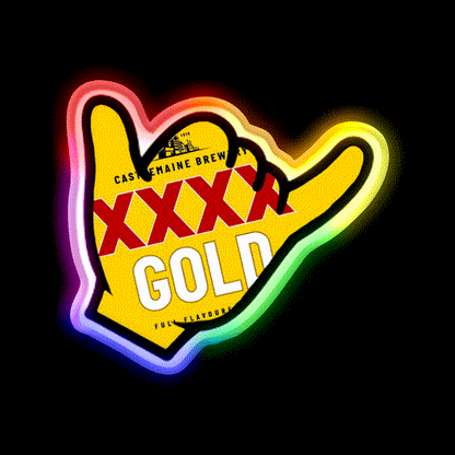 Xxxx Gold Beer Bar Decor Led Neon Sign Rgb Color - LED neon sign close-up detail
