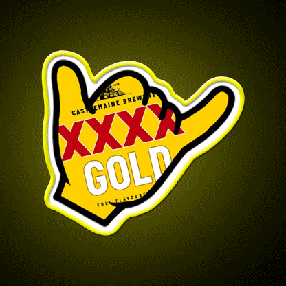 Xxxx Gold Beer Bar Decor Led Neon Sign Rgb Color - Custom LED neon sign front view