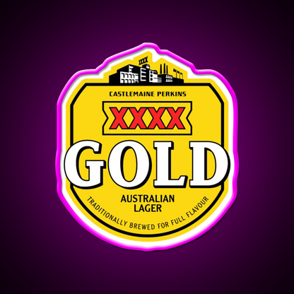 Xxxx Gold Logo Beer Bar Decor Led Neon Sign Rgb Color - Neon sign mounted on wall in room