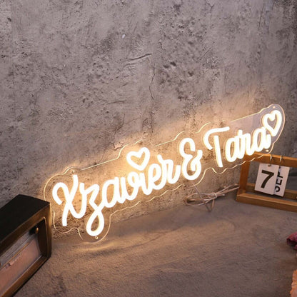 Xyavier And Tara Yellow Led Neon Sign - Shineneon