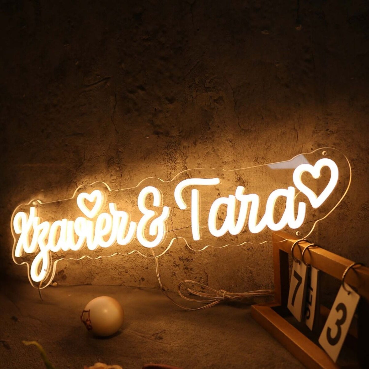Xyavier And Tara Yellow Led Neon Sign - Shineneon