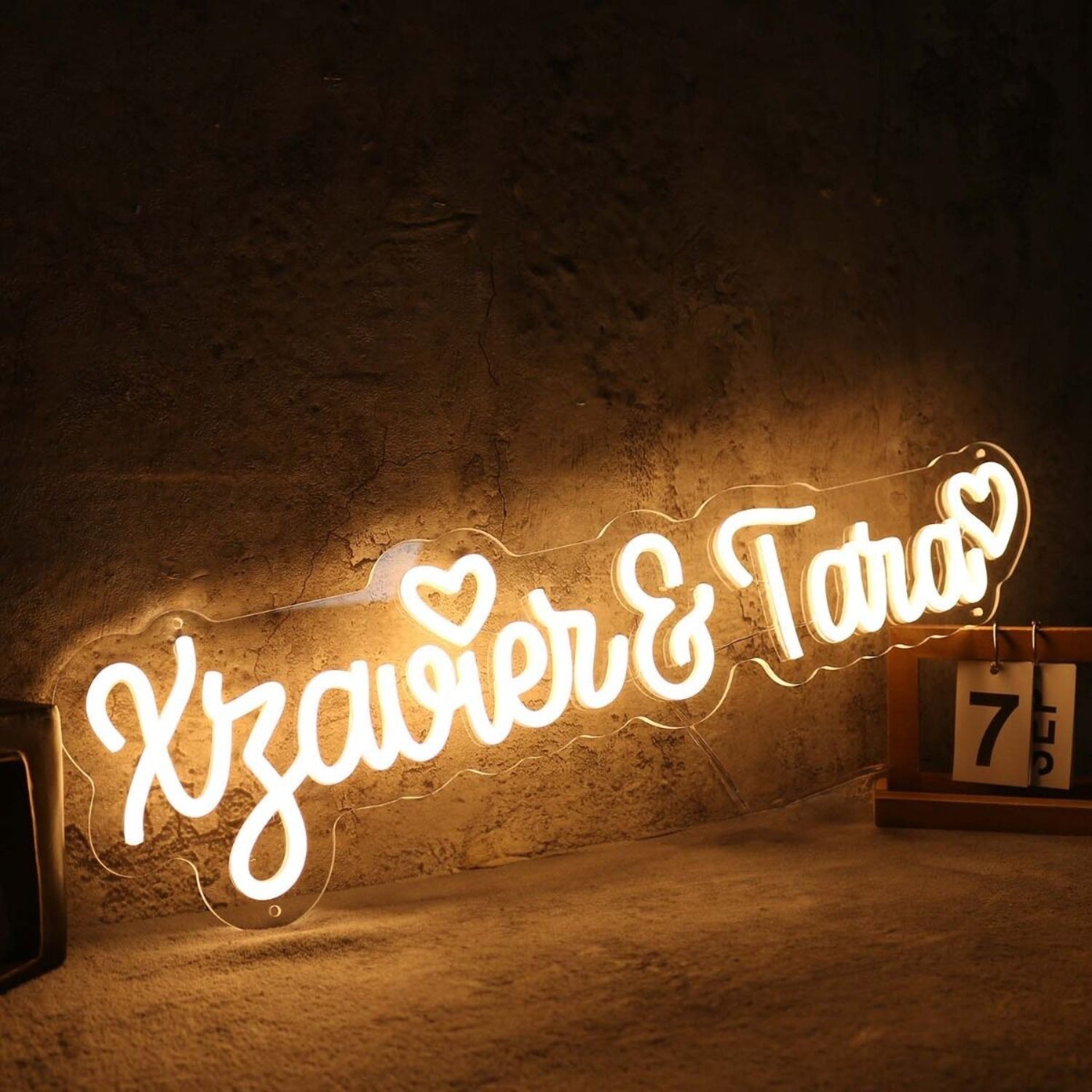 Xyavier And Tara Yellow Led Neon Sign - Shineneon