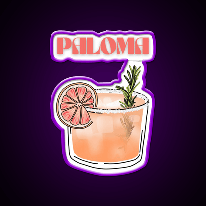 Y2K Paloma Cocktail Danish Pastel Cocktail Bar Decor Led Neon Sign Rgb Color - Shineneon