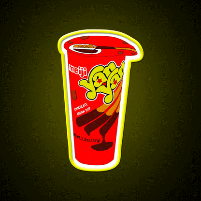 Yan Yan Illustration Snack Food Led Neon Sign Rgb Color - Custom LED neon sign front view