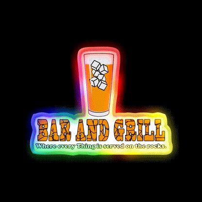 Yancy Street Bar And Grill Man Cave Bar Led Neon Sign Rgb Color