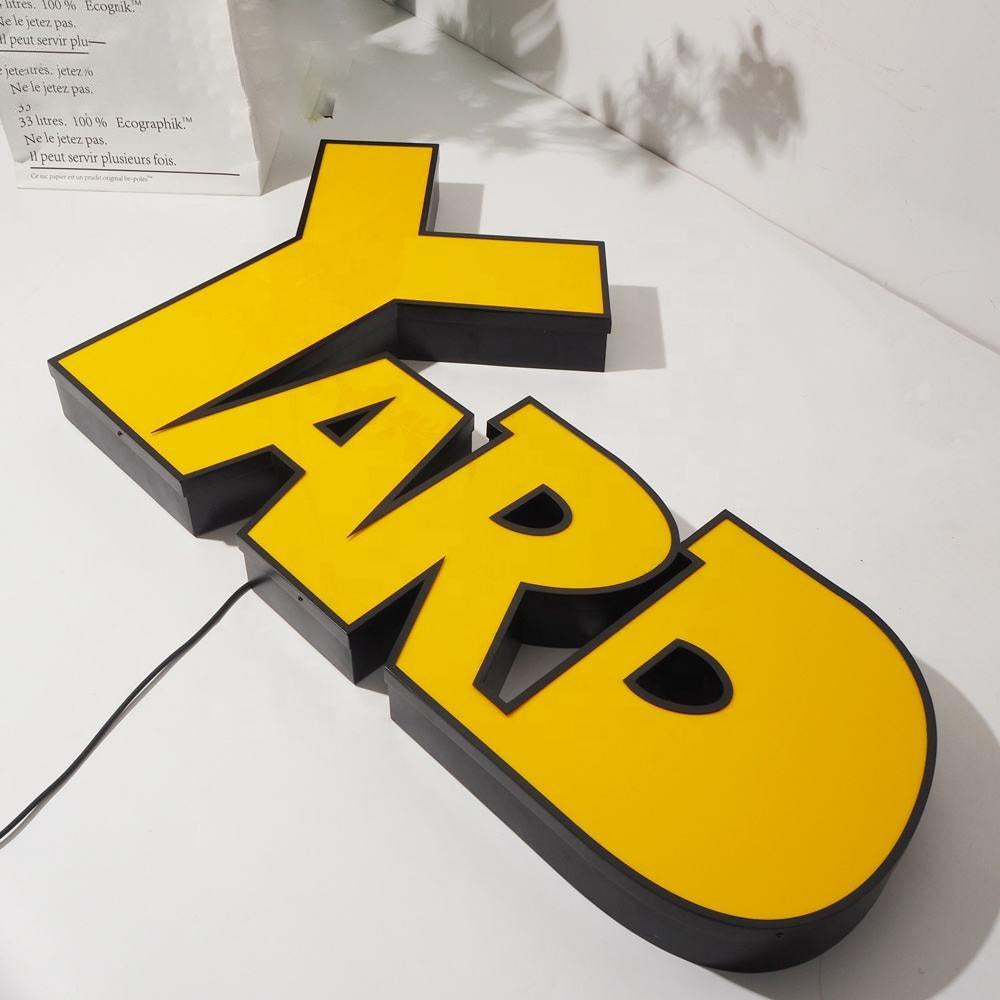 Yard 3D Frontlit Letters Metal Led Sign