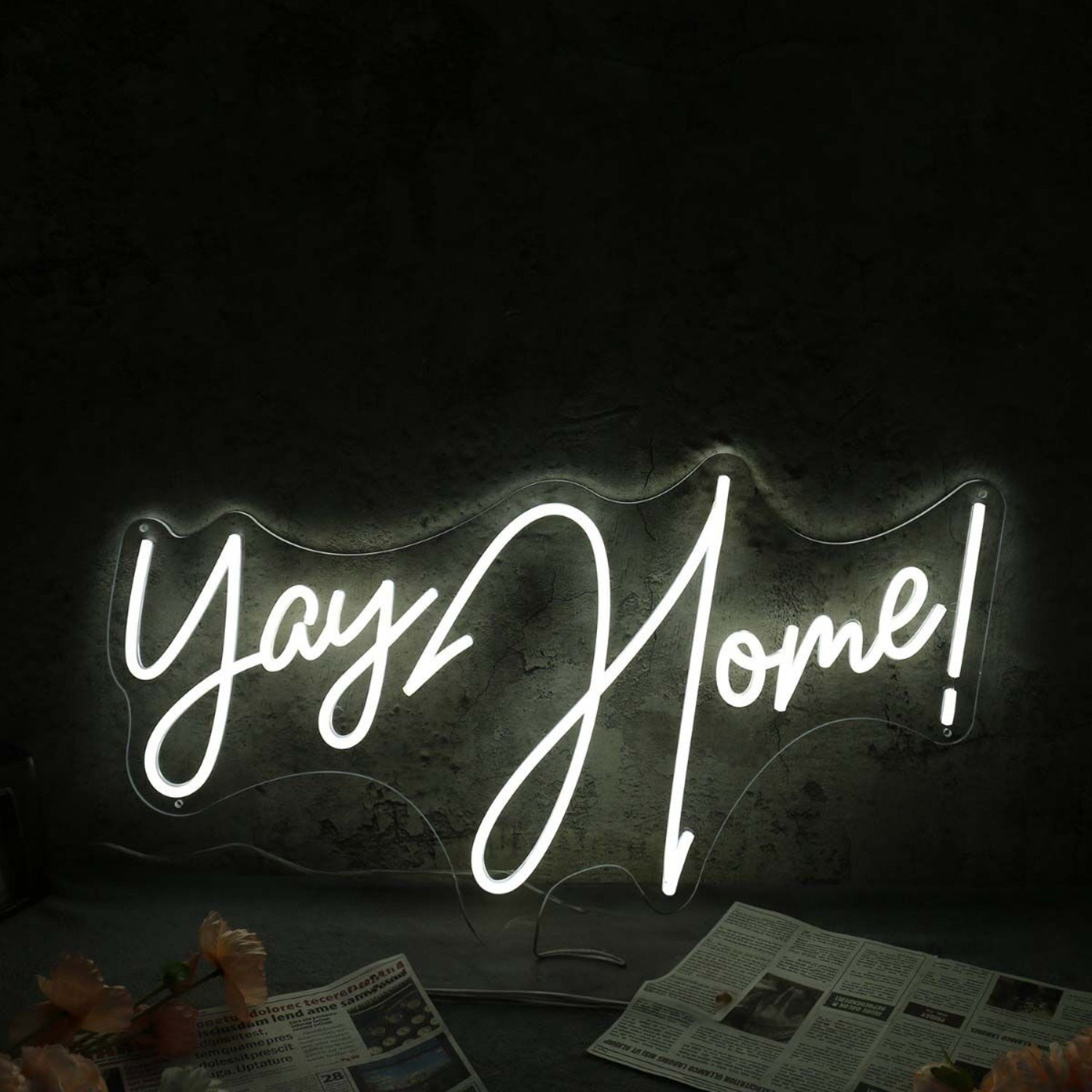 Yay Home White Led Neon Sign - Shineneon
