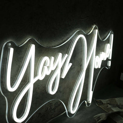 Yay Home White Led Neon Sign - Shineneon