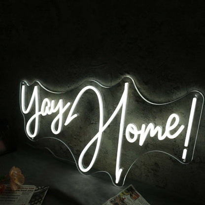 Yay Home White Led Neon Sign - Shineneon