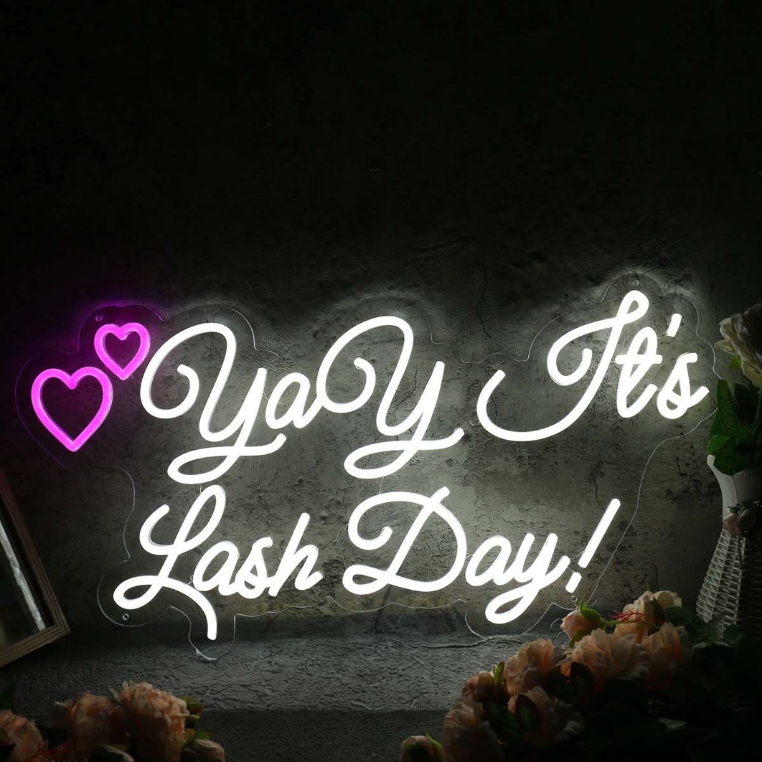 Yay It Is Lash Day White Led Neon Sign | Shineneon