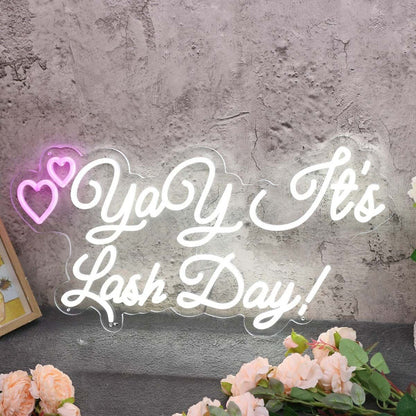 Yay It Is Lash Day White Led Neon Sign - Shineneon