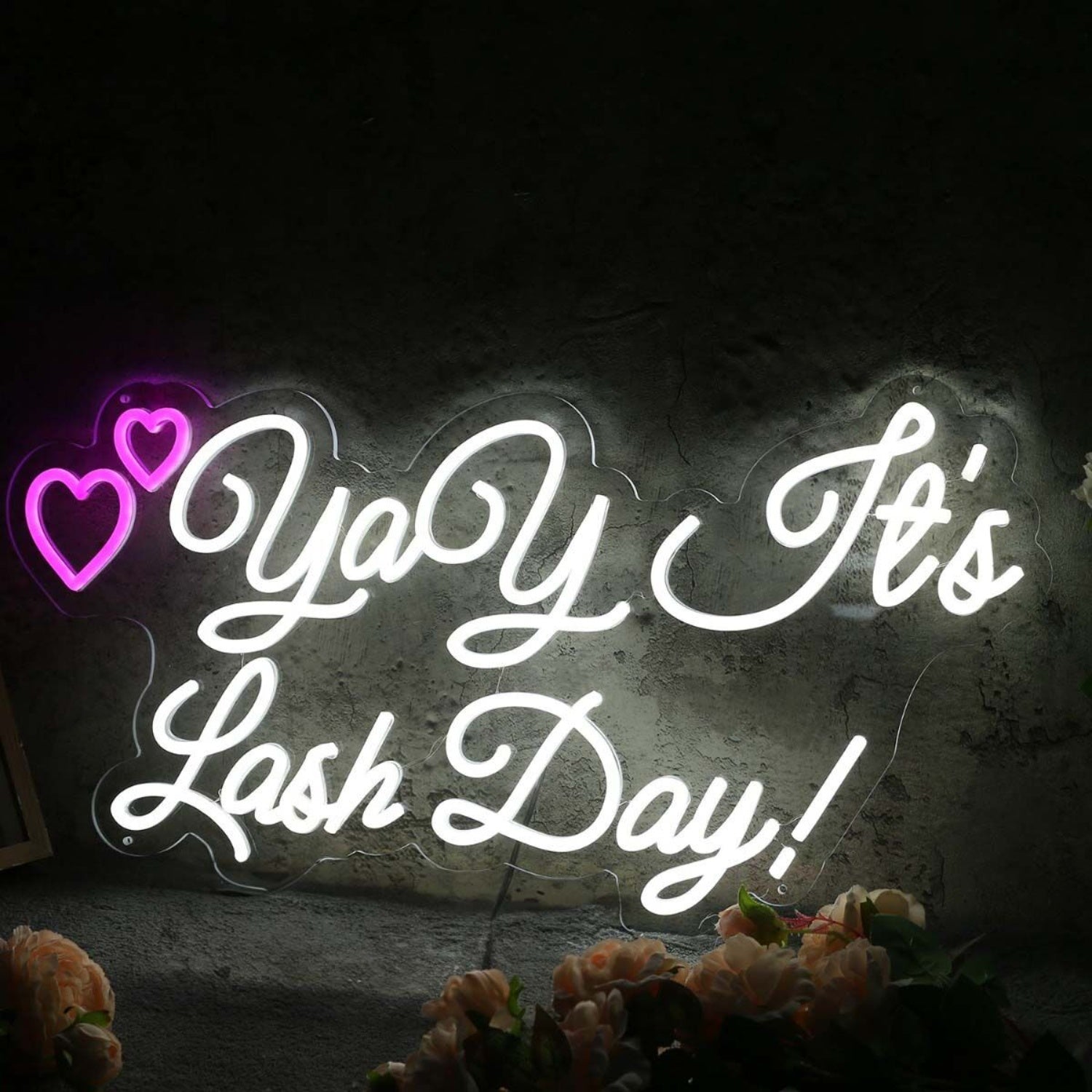 Yay It Is Lash Day White Led Neon Sign | Shineneon