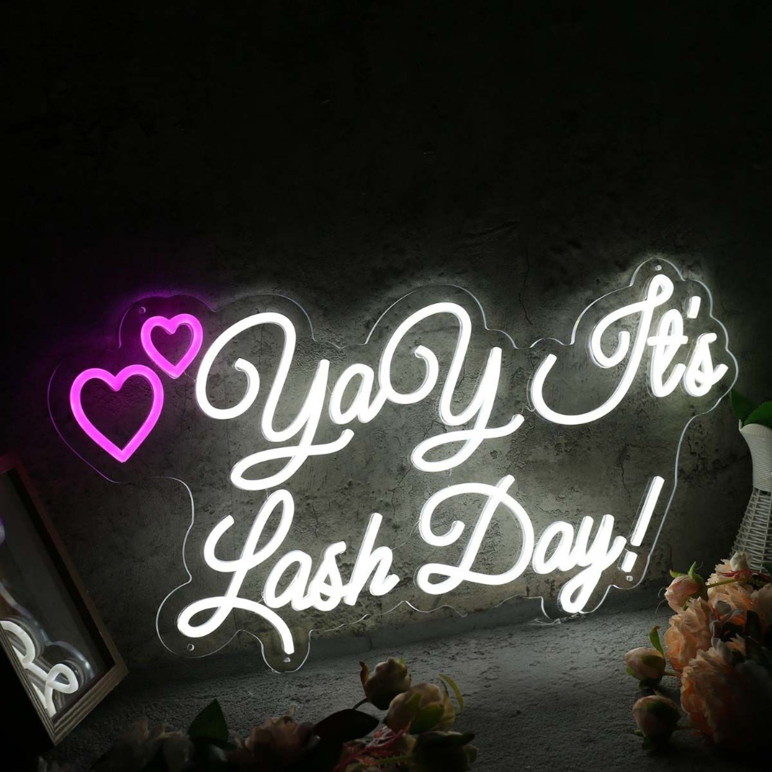 Yay It Is Lash Day White Led Neon Sign - Shineneon