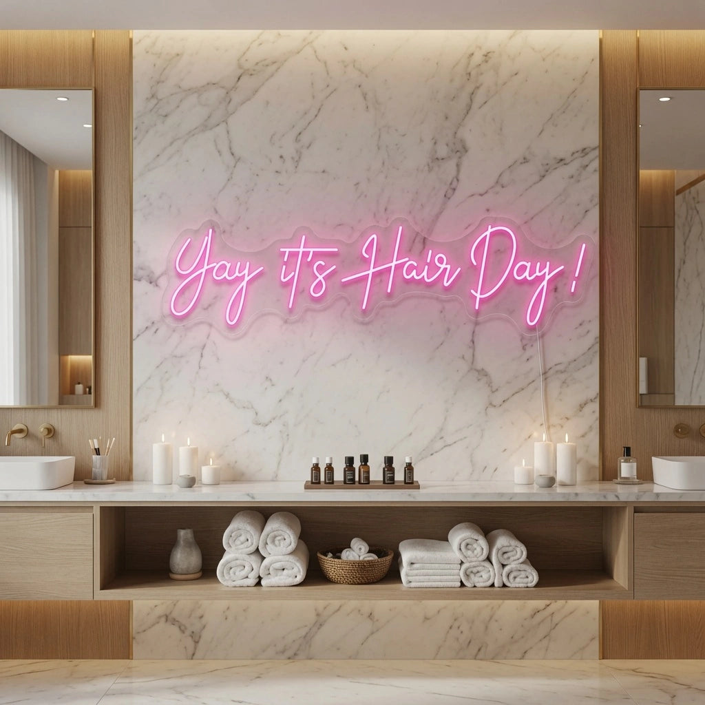 Yay It S Hair Day Wall Decor LED Neon Sign - 02 High-Converting Product Image