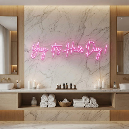 Yay It S Hair Day Wall Decor LED Neon Sign - 02 High-Converting Product Image