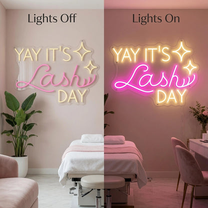 Yay It S Lashesh Day Wall Decor LED Neon Sign - 06 Day Night Comparison